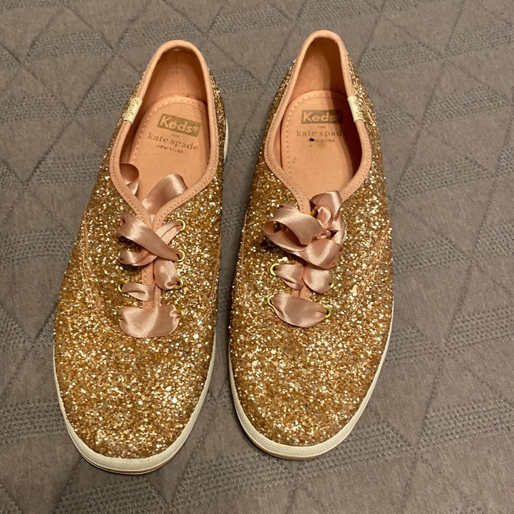 Keds x Kate Spade Like-New Rose Gold Glitter